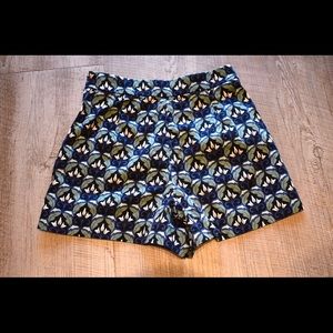 Zara Trafaluc Patterned High Waisted Shorts